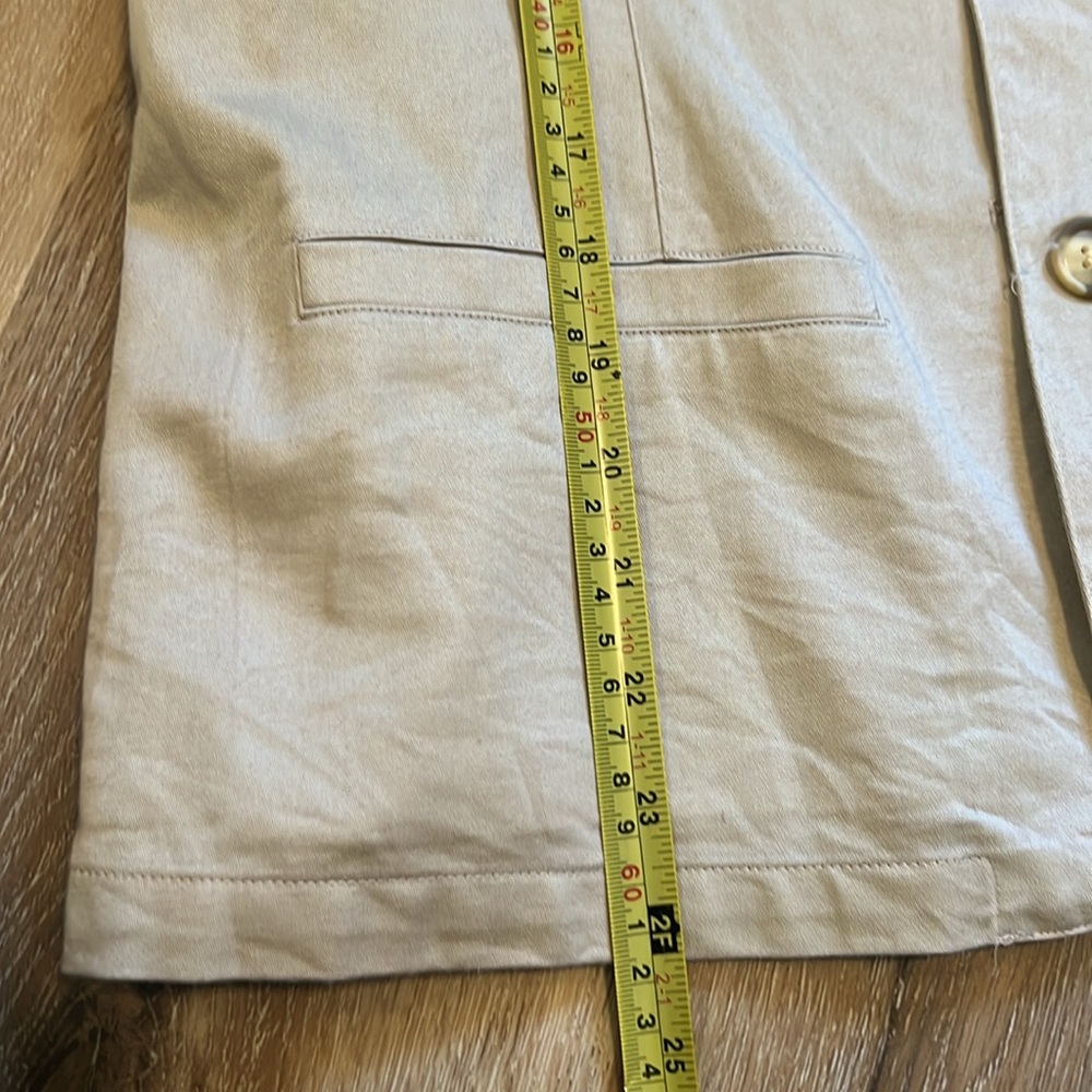 HAROLD’S Women’s Size 8 Tan Three Button Blazer 100% Cotton - Picture 7 of 12